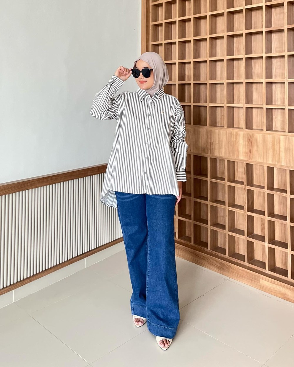 Rania Denim Tunic Set foto 3