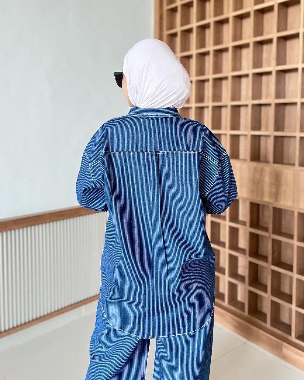 Rania Denim Tunic Set foto 4